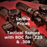 Taktické puškohľady s BDC pre .223 a .308